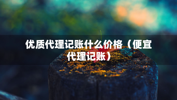 優(yōu)質代理記賬什么價格（便宜代理記賬）