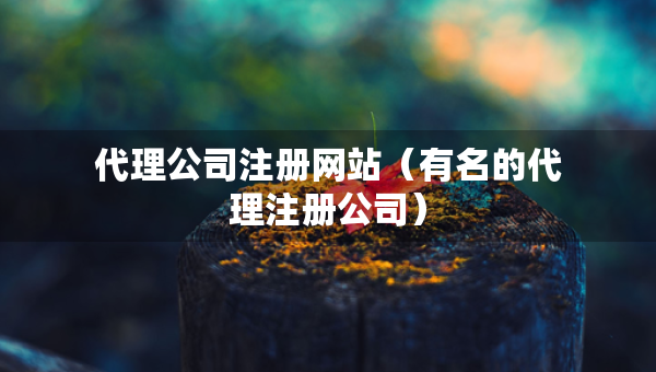 代理公司注冊(cè)網(wǎng)站（有名的代理注冊(cè)公司）