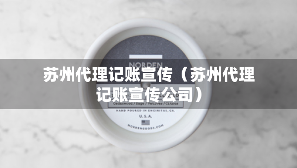 蘇州代理記賬宣傳（蘇州代理記賬宣傳公司）
