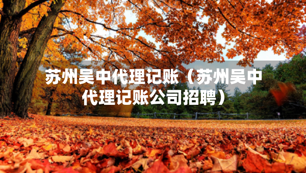 蘇州吳中代理記賬（蘇州吳中代理記賬公司招聘）