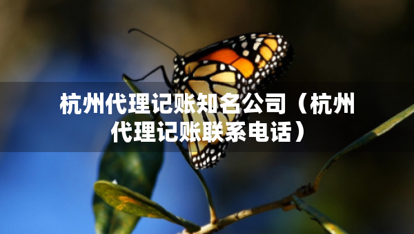 杭州代理記賬知名公司（杭州代理記賬聯(lián)系電話）