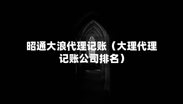 昭通大浪代理記賬（大理代理記賬公司排名）