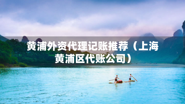 黃浦外資代理記賬推薦（上海黃浦區(qū)代賬公司）