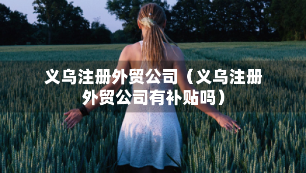 義烏注冊(cè)外貿(mào)公司（義烏注冊(cè)外貿(mào)公司有補(bǔ)貼嗎）