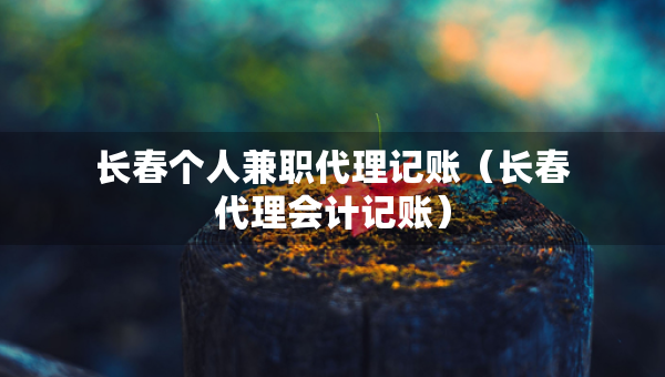 長(zhǎng)春個(gè)人兼職代理記賬（長(zhǎng)春代理會(huì)計(jì)記賬）