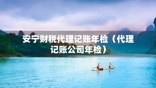 安寧財(cái)稅代理記賬年檢（代理記賬公司年檢）