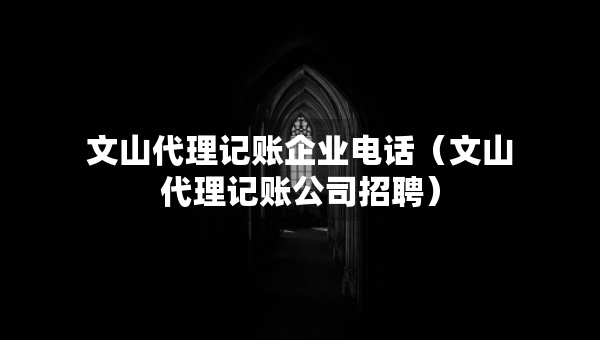 文山代理記賬企業(yè)電話（文山代理記賬公司招聘）