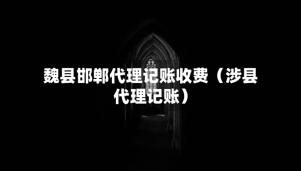 魏縣邯鄲代理記賬收費(fèi)（涉縣代理記賬）