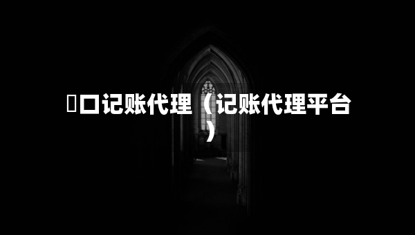 硚口記賬代理（記賬代理平臺）