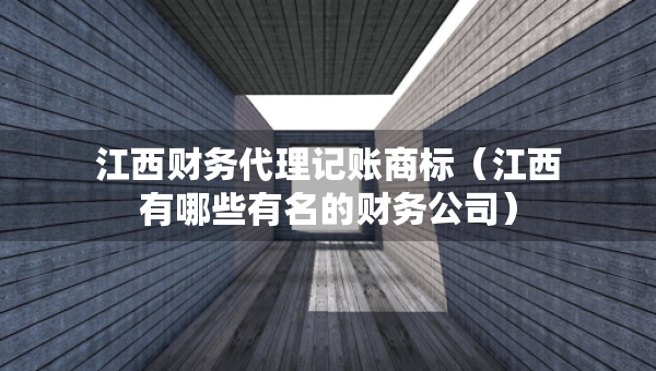 江西財務代理記賬商標（江西有哪些有名的財務公司）