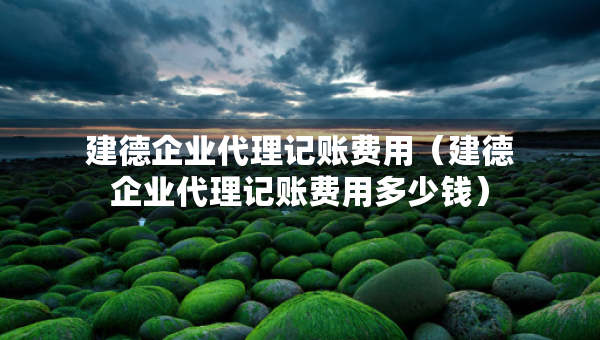 建德企業(yè)代理記賬費用（建德企業(yè)代理記賬費用多少錢）