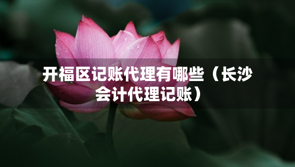 開福區(qū)記賬代理有哪些（長(zhǎng)沙會(huì)計(jì)代理記賬）