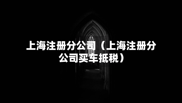 上海注冊(cè)分公司（上海注冊(cè)分公司買車抵稅）