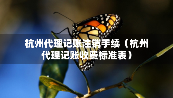 杭州代理記賬注銷(xiāo)手續(xù)（杭州代理記賬收費(fèi)標(biāo)準(zhǔn)表）