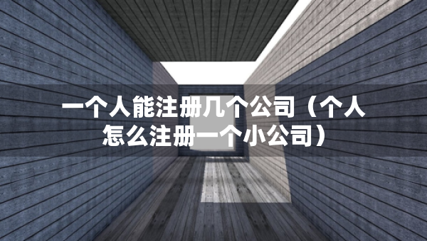 一個(gè)人能注冊(cè)幾個(gè)公司（個(gè)人怎么注冊(cè)一個(gè)小公司）