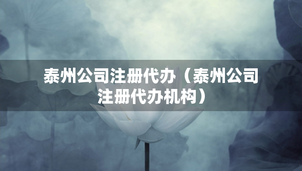 泰州公司注冊(cè)代辦（泰州公司注冊(cè)代辦機(jī)構(gòu)）