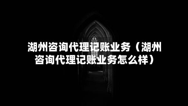 湖州咨詢代理記賬業(yè)務(wù)（湖州咨詢代理記賬業(yè)務(wù)怎么樣）