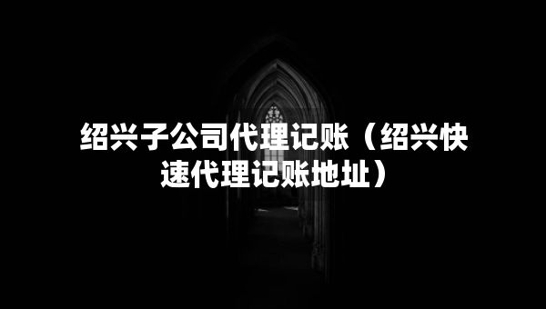 紹興子公司代理記賬（紹興快速代理記賬地址）