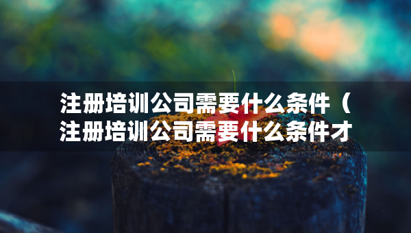 注冊(cè)培訓(xùn)公司需要什么條件（注冊(cè)培訓(xùn)公司需要什么條件才能注冊(cè)）