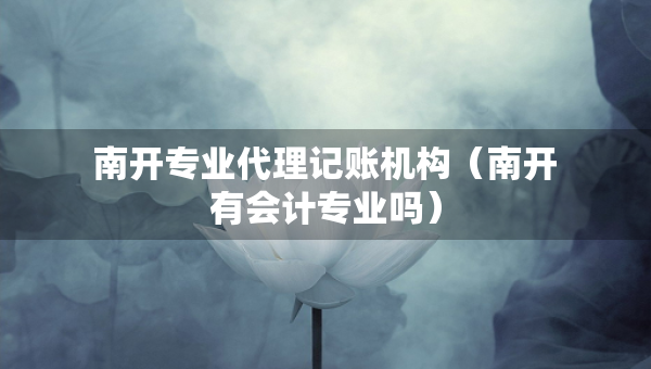 南開專業(yè)代理記賬機(jī)構(gòu)（南開有會(huì)計(jì)專業(yè)嗎）