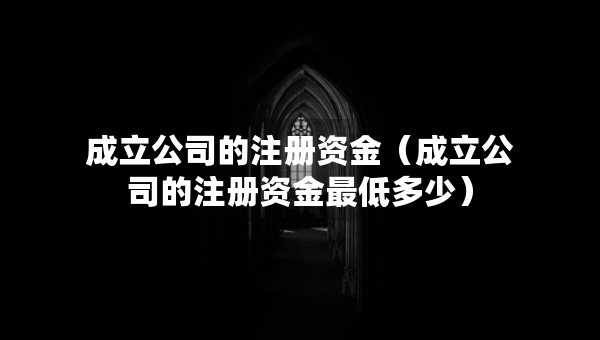 成立公司的注冊資金（成立公司的注冊資金最低多少）