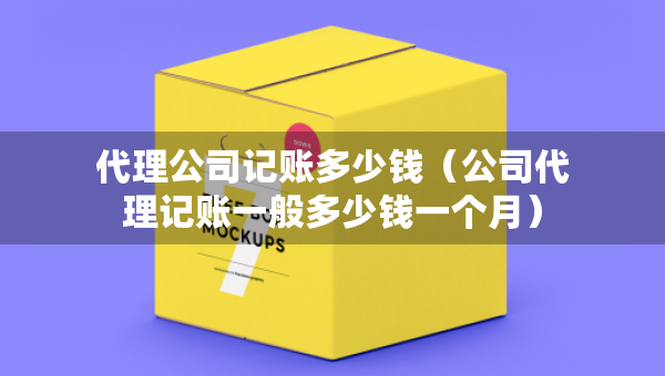 代理公司記賬多少錢（公司代理記賬一般多少錢一個(gè)月）