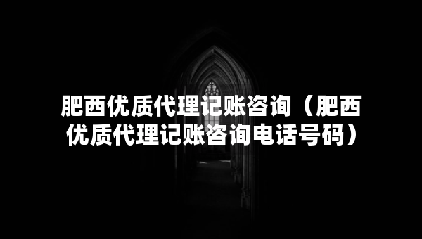 肥西優(yōu)質(zhì)代理記賬咨詢（肥西優(yōu)質(zhì)代理記賬咨詢電話號碼）