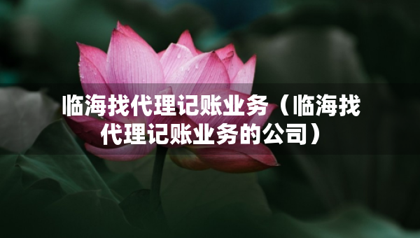 臨海找代理記賬業(yè)務(wù)（臨海找代理記賬業(yè)務(wù)的公司）