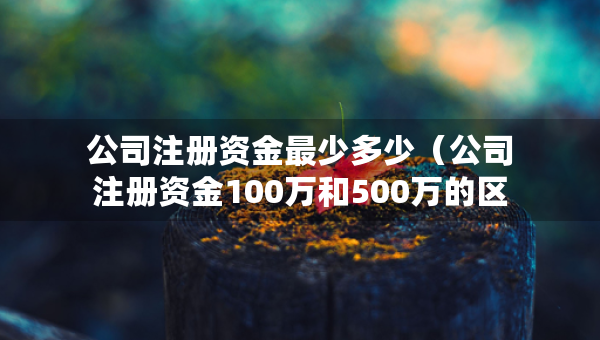 公司注冊資金最少多少（公司注冊資金100萬和500萬的區(qū)別）