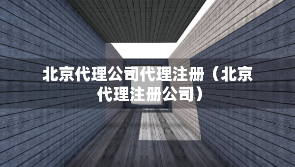 北京代理公司代理注冊（北京 代理注冊公司）