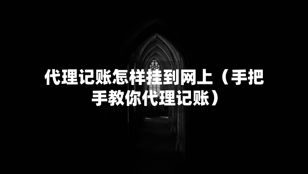 代理記賬怎樣掛到網(wǎng)上（手把手教你代理記賬）