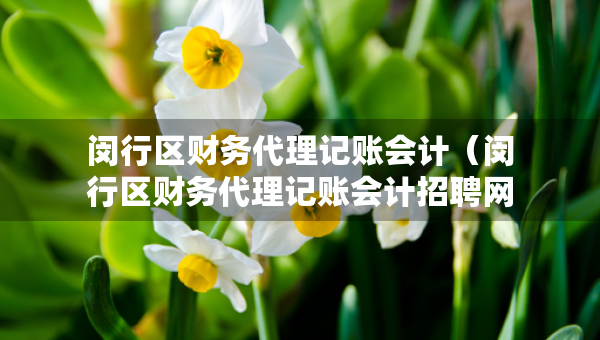 閔行區(qū)財(cái)務(wù)代理記賬會(huì)計(jì)（閔行區(qū)財(cái)務(wù)代理記賬會(huì)計(jì)招聘網(wǎng)）