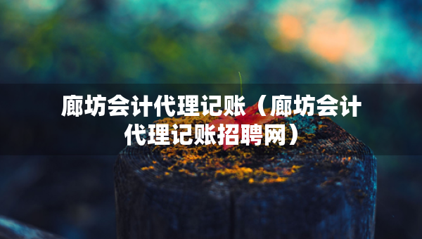 廊坊會計代理記賬（廊坊會計代理記賬招聘網(wǎng)）