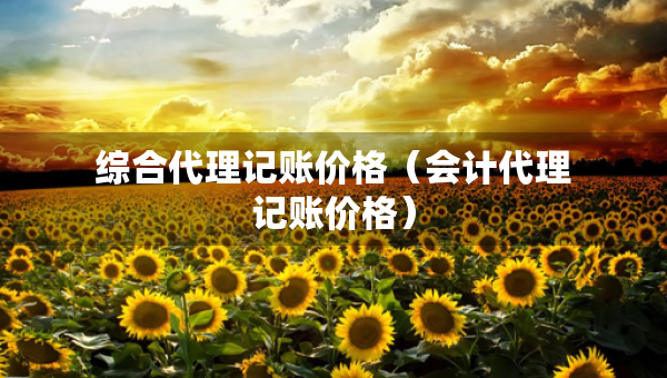 綜合代理記賬價(jià)格（會(huì)計(jì)代理記賬價(jià)格）