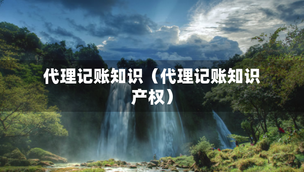 代理記賬知識（代理記賬知識產(chǎn)權(quán)）