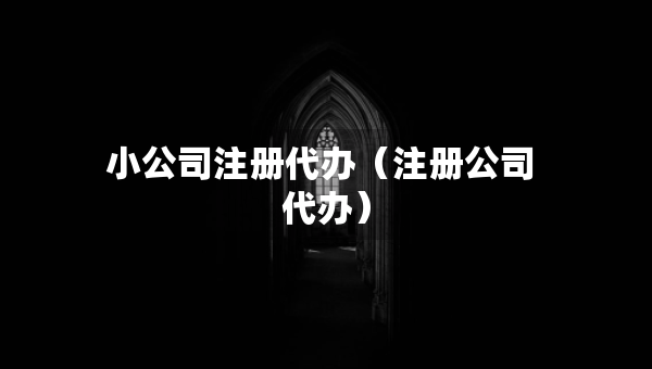 小公司注冊代辦（注冊公司 代辦）