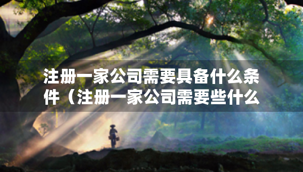 注冊一家公司需要具備什么條件（注冊一家公司需要些什么）