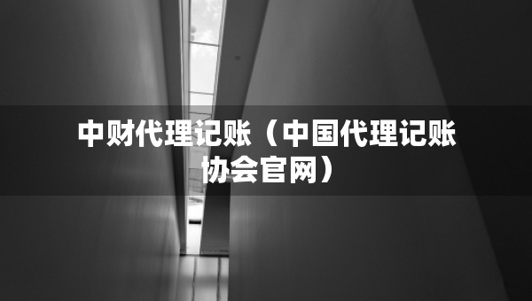 中財代理記賬（中國代理記賬協(xié)會官網）