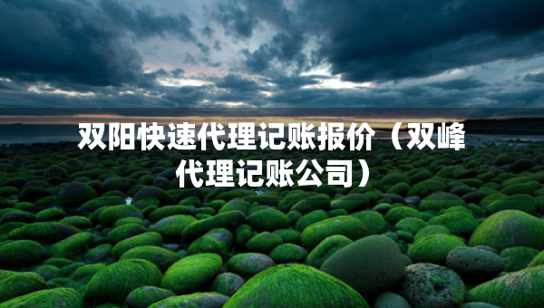 雙陽快速代理記賬報(bào)價(jià)（雙峰代理記賬公司）