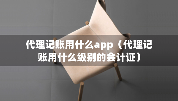 代理記賬用什么app（代理記賬用什么級(jí)別的會(huì)計(jì)證）