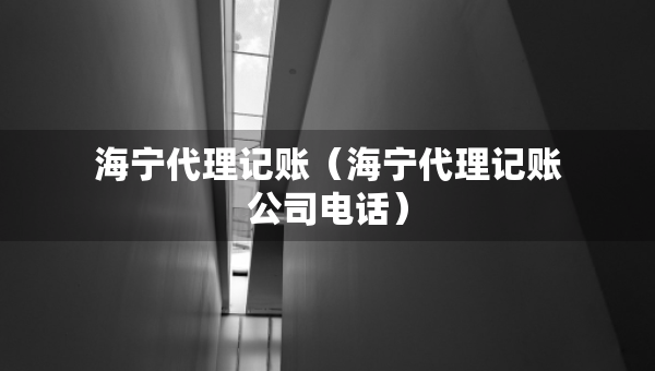 海寧代理記賬（海寧代理記賬公司電話）