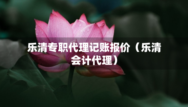 樂(lè)清專(zhuān)職代理記賬報(bào)價(jià)（樂(lè)清會(huì)計(jì)代理）