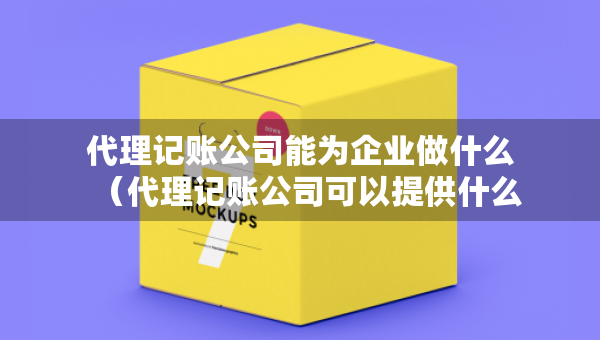 代理記賬公司能為企業(yè)做什么（代理記賬公司可以提供什么服務(wù)）