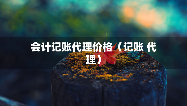 會(huì)計(jì)記賬代理價(jià)格（記賬 代理）