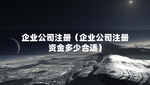 企業(yè)公司注冊（企業(yè)公司注冊資金多少合適）