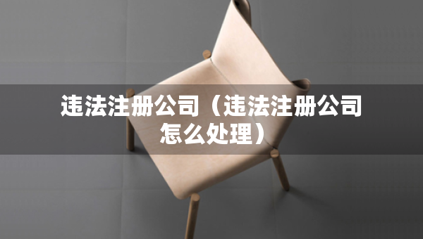 違法注冊(cè)公司（違法注冊(cè)公司怎么處理）