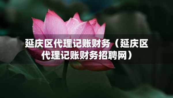 延慶區(qū)代理記賬財務(wù)（延慶區(qū)代理記賬財務(wù)招聘網(wǎng)）