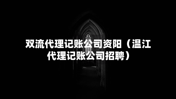 雙流代理記賬公司資陽（溫江代理記賬公司招聘）