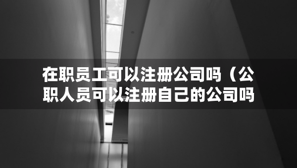 在職員工可以注冊(cè)公司嗎（公職人員可以注冊(cè)自己的公司嗎）