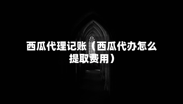 西瓜代理記賬（西瓜代辦怎么提取費用）